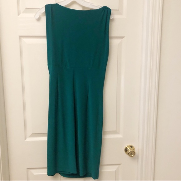 Lauren Ralph Lauren V-Neck Dress, Green Size 6 - Picture 5 of 5